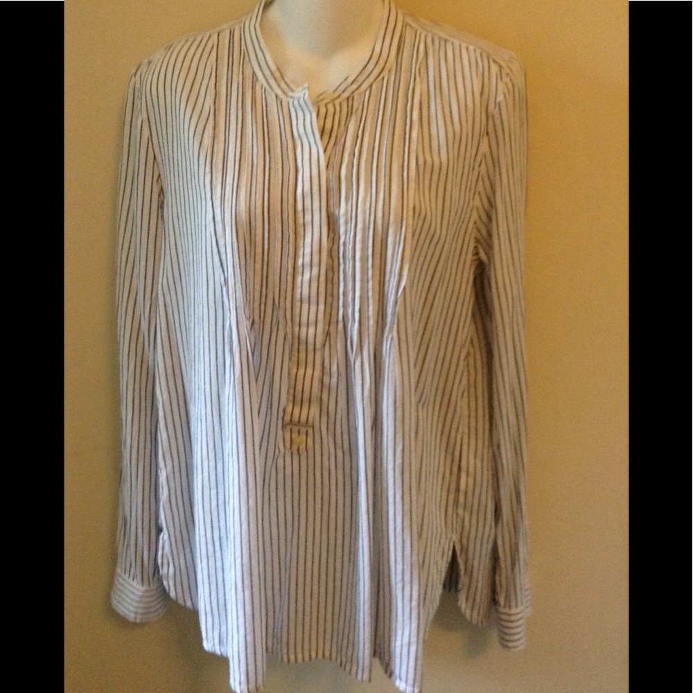 Lightweight pleated front tunic top GAP